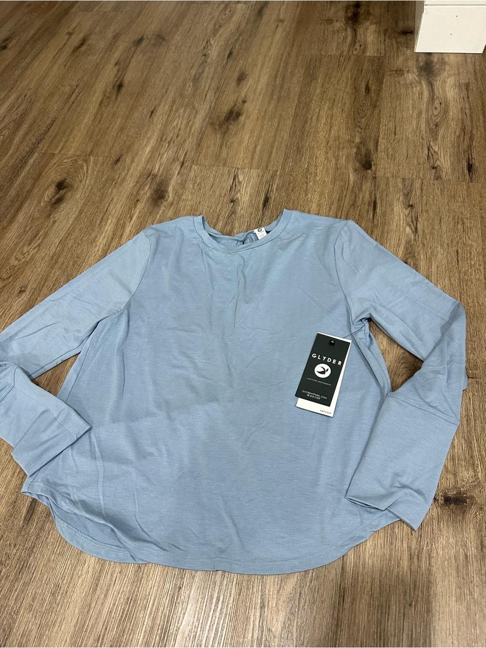 Glyder Women's Long Sleeve Crewneck Tee - Light Blue